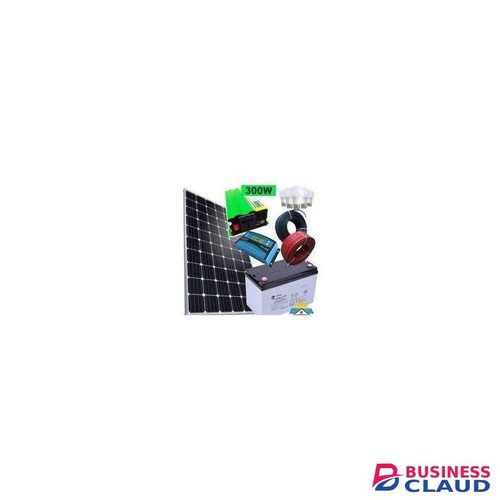 SunPower Solar Panel Fullkit 100w Solar Panel + 80AH Battery + 300Watts Inverter + 10 Ah Charge Controller + 5 Bulbs +10m Cable