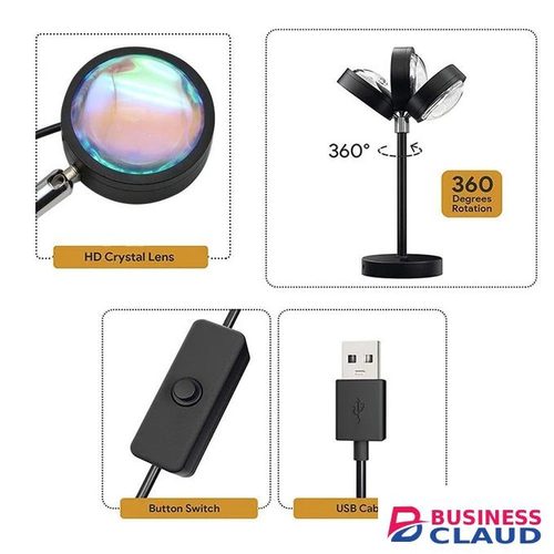 Sunset Light Projector Lamp – 180 Degree Rotating LED Aesthetic Light For Living Room