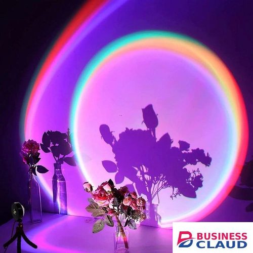 Sunset Lamp with Adjustable Head and Colors – USB LED Light for Home Atmosphere