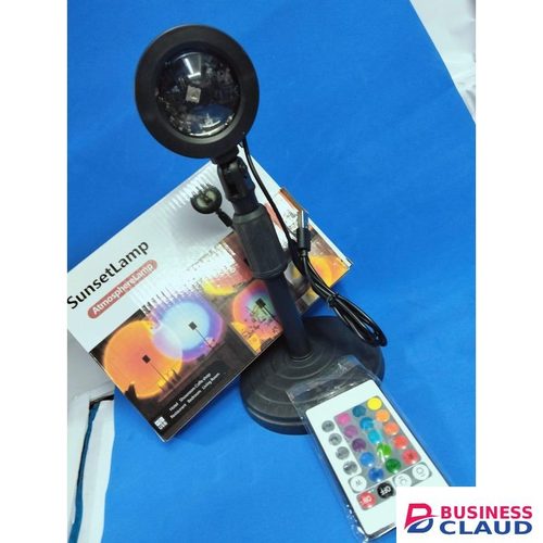 USB Sunset LED Rainbow Projection Lamp – 180° Rotating Head Mood Light