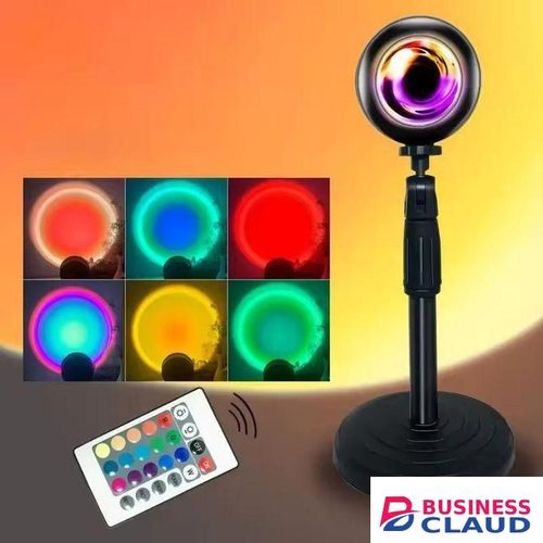 LED Sunset Lamp 180° Rotating USB Powered Projection Light for Stylish Interiors
