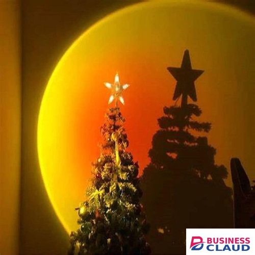 180° Rotating LED Sunset Projection Lamp – Aesthetic Lighting For Home And Video Backgrounds