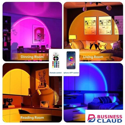 USB Sunset Light With 4 Color Filters – Perfect For Aesthetic Room & Mood Lighting