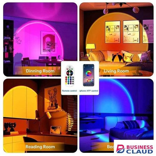 Artistic Sunset Light Projector – 180 Degree Rotating LED Home Lighting