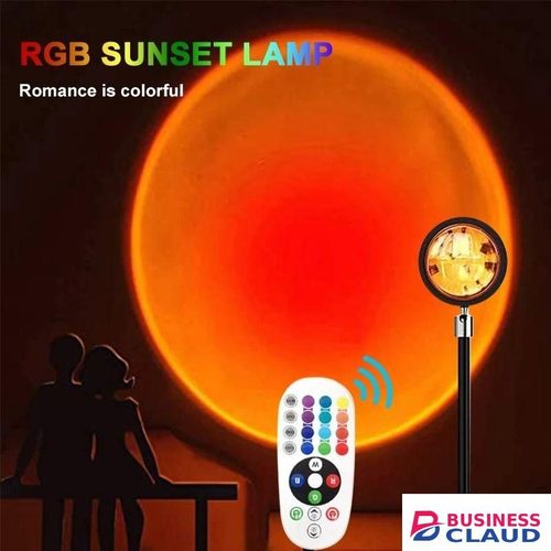 Vibrant LED Sunset Mood Lamp with Adjustable Dimming & Multi-Color Projection