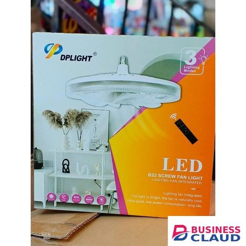 Dp Light DP Round Fan Light, Energy-Saving Ceiling Fan with Built-in LED Light, Quiet Operation, Modern Design for Bedroom, Living Room, and Office, Durable Materials and Easy Installation, Perfect Home Lighting Solution