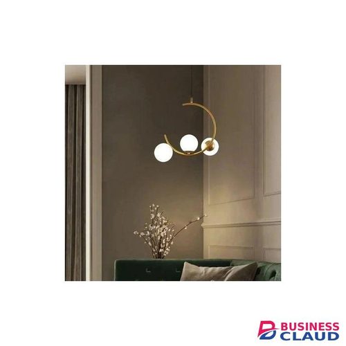 ONLINE GENERATION Hanging Ceiling Lamp Chandelier for Living Room, Home Decor, Restaurant, Hotels, with Bulbs Included (3 Moon Hanging LAMP)