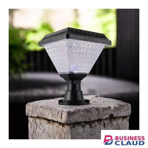 Outdoor Solar Fence Post Light with Weather Resistant Body and LED Illumination