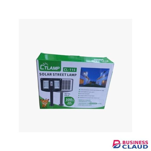 Solar Light CTLamp 300 Watts Super Bright Double Sided Outdoor Solar Street Light with Motion Sensor, Inbuilt Rechargeable Battery and Long Working Capacity