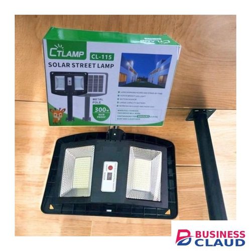 CTLAMP 300W Ultra Premium Quality Outdoor Security Solar Street Light with Motion Activation, Inbuilt Li-Ion Battery, Waterproof Housing & Enhanced Performance