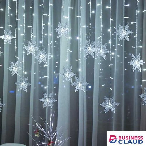 4M LED Christmas Curtain Light Garland Decorations for Home, Wedding, New Year 2025 – Snowflake Fairy String Lights, Indoor Outdoor Party Décor