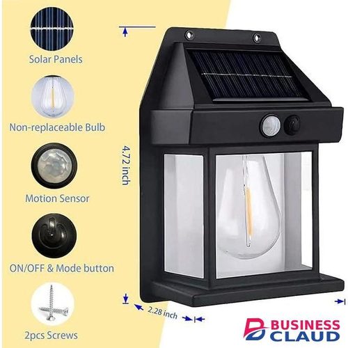 Solar Lamps Solar Wall Lights Outdoor, Wireless Dusk To Dawn Porch Lights