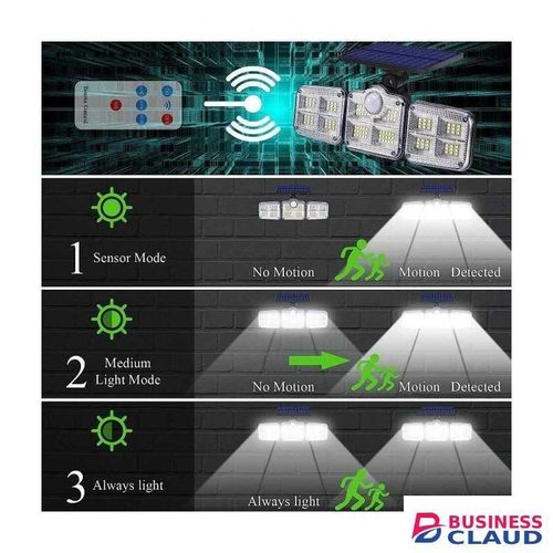 Solar Light Three Rotatable Heads Solar Motion Sensor Flood Lights Outdoor