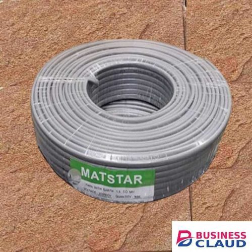 Mat Star Heavy Duty, Better flexibility and conductivity, 2.5MM 90M Metres Twin With Earth Flat Electrical Wiring Cable