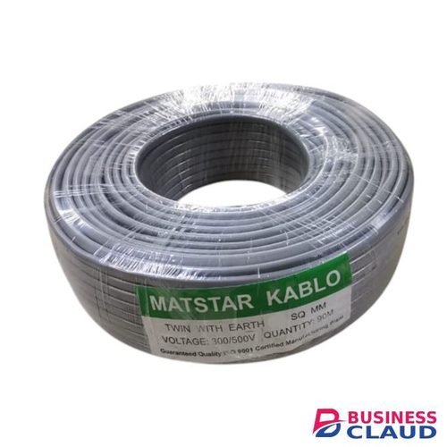 Mat Star Resistant to bending fatigue Top Quality 1.5MM 90M Metres Twin With Earth Flat Electrical Wiring Cable