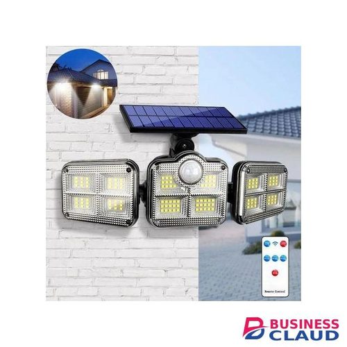 Solar Light 3 Heads LED Motion Sensor Waterproof For Outdoors