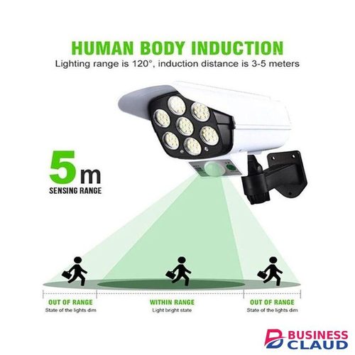 JSOT Solar Light Solar LED Wall Light Motion Sensor Street Yard Outdoor Security Lamp Fake Camera