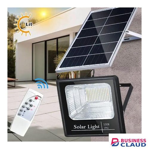 Jindian 100W Solar floodlight outdoor solar security light dusk to dawn floodlight super bright solar floodlight