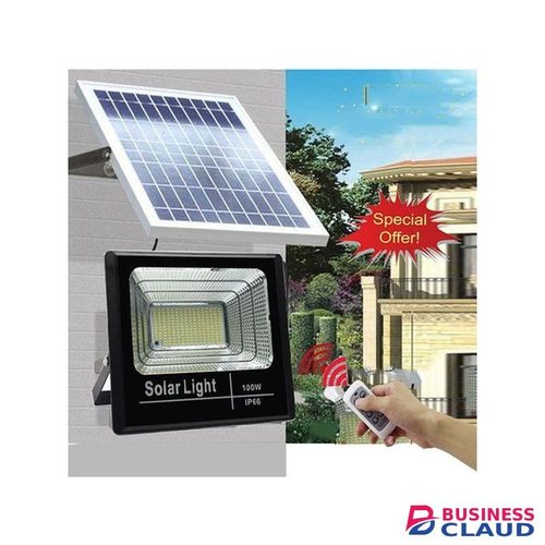 Solar Light 100W Outdoor Remote Controlled Dusk To Dawn Security Solar Flood Light