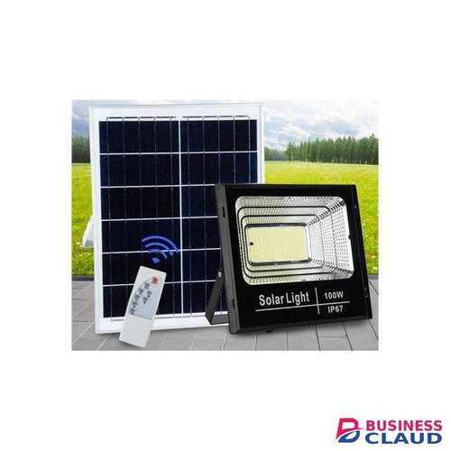 Solar Light 100W Solar LED Floodlight with Remote Control-Waterproof IP67, Suitable for Outdoor, Garden, Yard