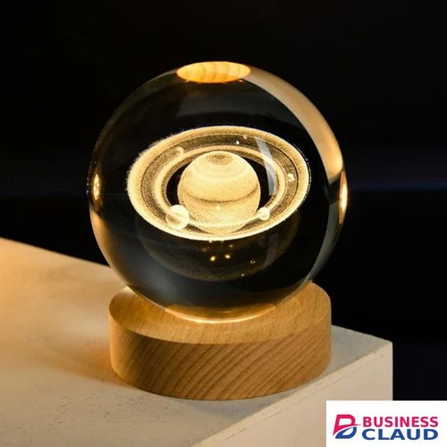 WakeView 3D Galaxy Crystal Ball Night Light With Colorful LED Light