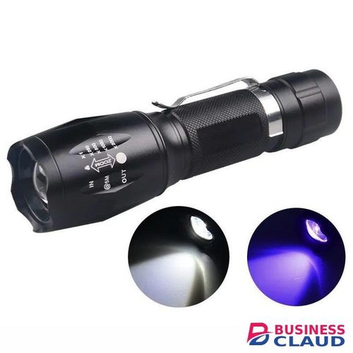 2 In 1 Clear & UV Ultra Violet Purple Flashlight Light Torch For Amber Fake Money Currency Detector 395 Nm Wavelength - 2:S22 Hooked