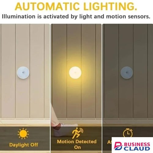 WakeView 3pcs Rechargeable LED Motion Sensor Night Light Auto On/Off