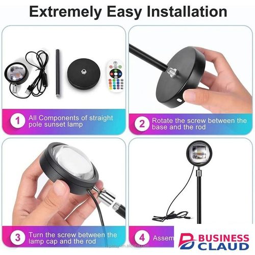 Luxury Sunset Light with 4-in-1 Projection, Adjustable Stand & Soft LED Glow