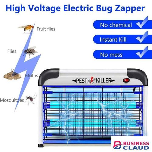 Bug Zapper Indoor Electric Mosquito Lamp with High-Intensity UV Lights, Safe Grid, and Hanging Hook for Kitchens, Bedrooms, and Commercial Spaces