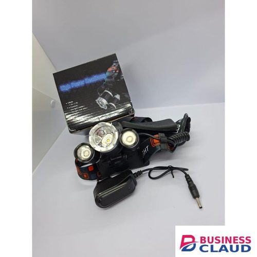 Rechargeable LED Headlamp 3 Zoom Bulbs T6 Torch Light with Battery Pack