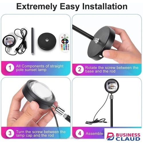 Rainbow Sunset Lamp with USB Connectivity – Light Up Your Space with Gorgeous Color Transitions