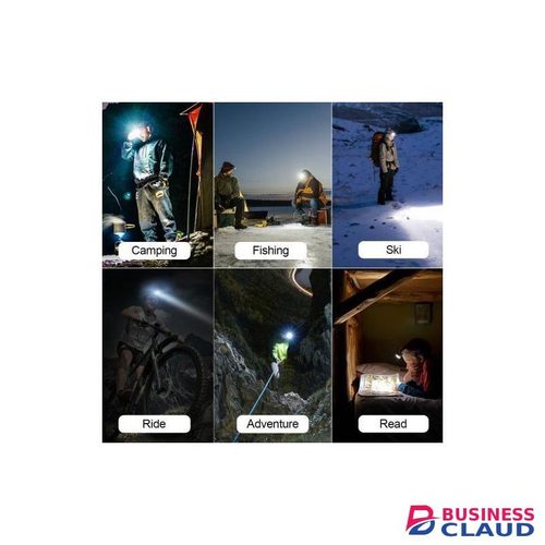 Super Bright Rechargeable Zoom LED Headlamp 3 Bulbs 4000mAh Power
