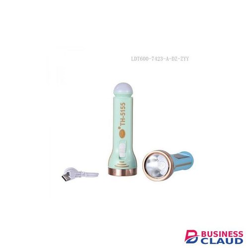 TH-5155 Rechargeable Solar Energy Flashlight Torch + Powerbank