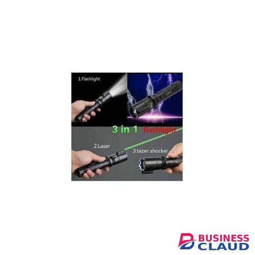 3-in-1 Rechargeable Home Security Self-Defense Electric Shock Laser Pointer Torch