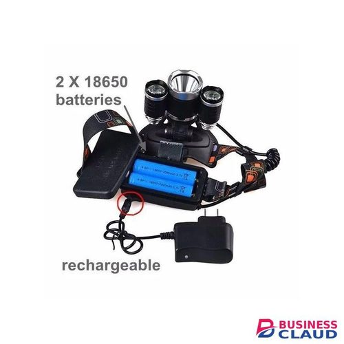 3xT6 Rechargeable Headlamp Waterproof for Hiking, Hunting & Camping Trips