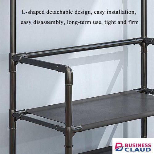 5 Layers TC All-in-1 Shoe Racks/Storage rack/Coat Rack/Cap Scarf Bag Cloths Hanger - Black