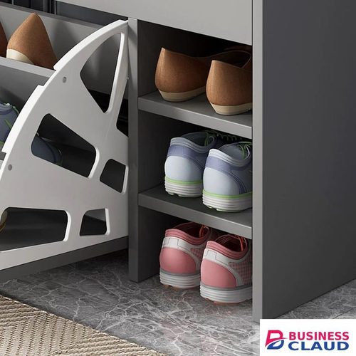 Modern Bucket flip shoe cabinet with seat changing stool