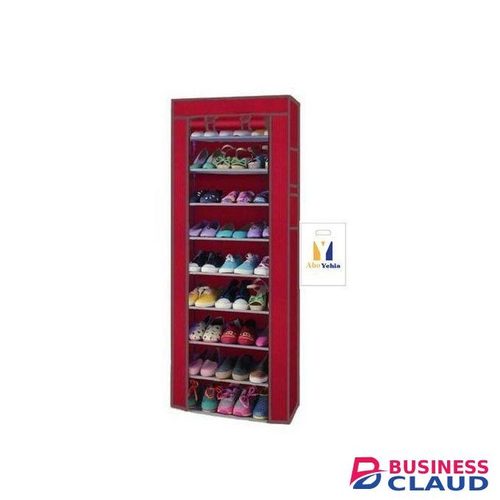 Free Standing 10 Layer Shoe Rack - Pink