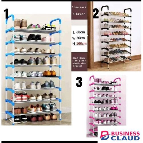 8 Tier Adjustable Shoe Rack Organizer – Space Saving Shoe Storage Stand