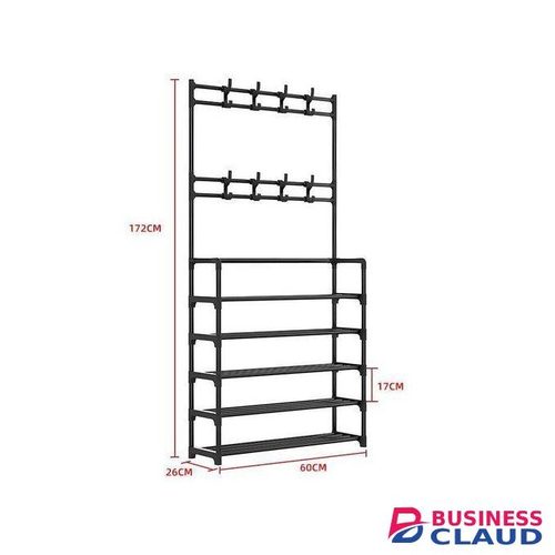 Multipurpose 5-Tier Entryway Organizer – Shoe Rack & Coat Hanger Stand