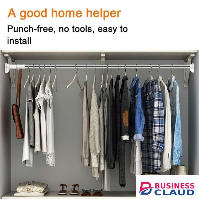 110 Cm _200cm Telescopic Rod Clothing Rod for DIY Space Telescopic Rods Shower Curtain Poles Clothes Wardrobe Organizer Rack