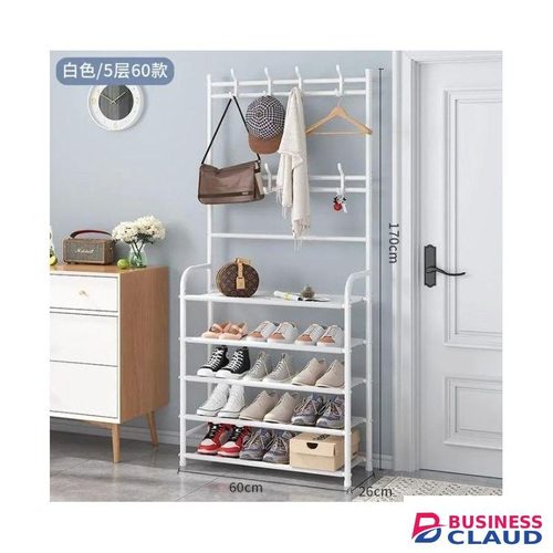 3 in 1 Five Tier Storage Rack Hanger Coat, Shoes