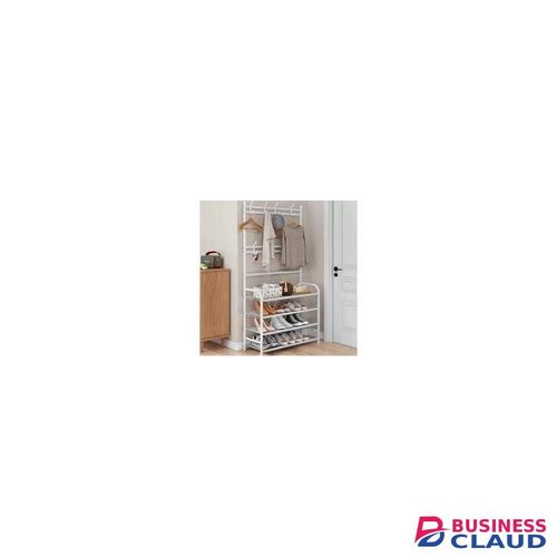 Multipurpose 5-Tier Shoe Rack With Integrated Floor Coat & Hat Stand – Space-Saving Entryway Organizer