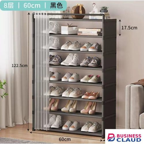 shoe rack organizer with fabric dustproof cover