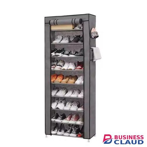 10 Tiers Non-WovenFabric Shoe Rack Organizer Enough Storage Room Shoe Storage Cabinet Shoe Self with Dustproof Cover
