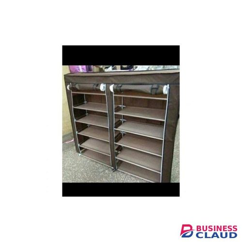 Portable 2 Column Shoe Rack,36 Pairs