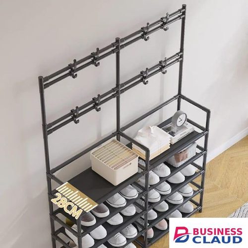 Multifunctional dust free metallic shoe organizer