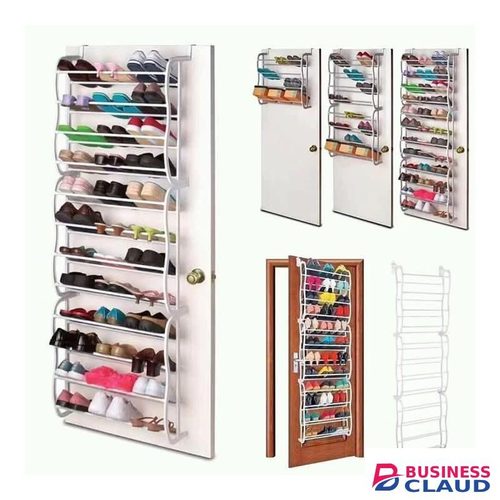 HOMMY Over The Door Shoe Rack 36 Pairs- WHITE - Quality