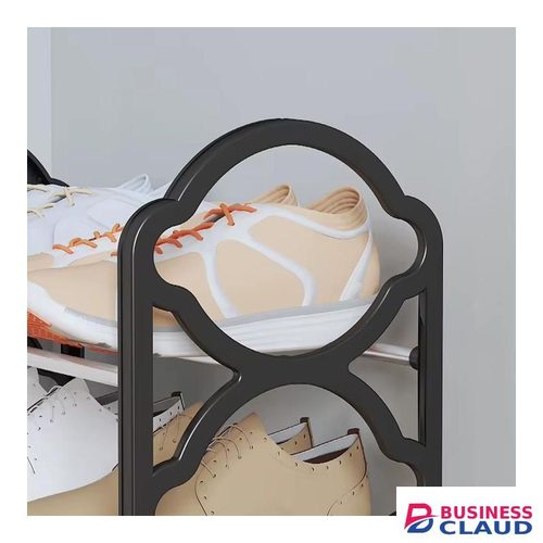 White Label 4 layers Lightweight Shoe Rack For 8 Pairs - Pink