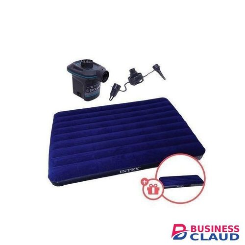 Intex King Size Air bed Mattress,10 inch Height, DuraBeam Deluxe Comfort-Plush - Portable Inflatable Bed for Camping, Travel, Guests, with A pump
